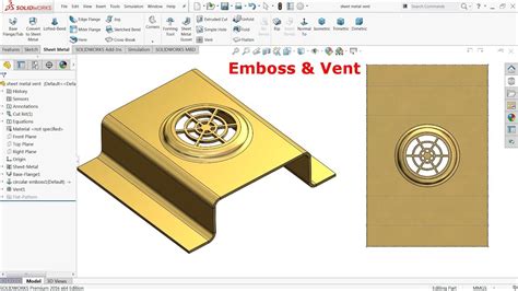 solidworks emboss sheet metal|solidworks sheet metal add in.